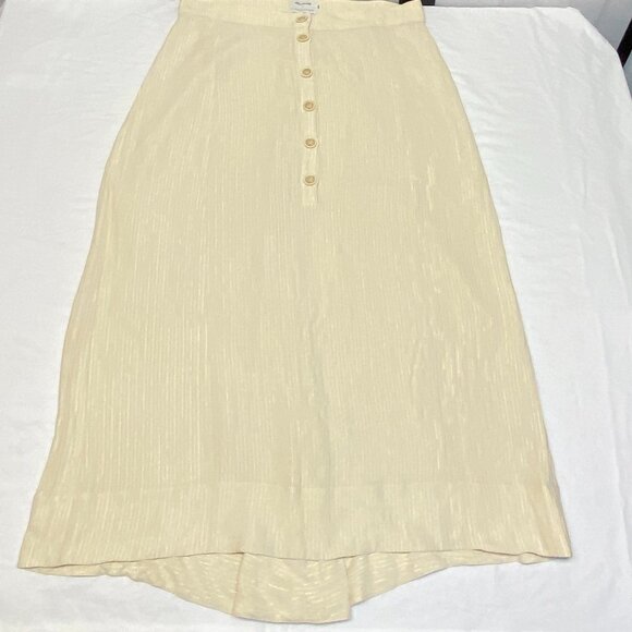 Christy Dawn Madewell Ida Maxi Skirt Cream Stripe Button Front Boho Cottagecore - Picture 10 of 16